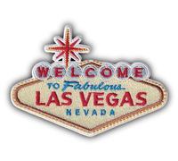 FROM HAWAII WITH LOVE - A664 - Ecusson brodé thermocollant ou a coudre - Dimension: 10 cm x 7 cm - Welcome to fabulous las vegas nevada usa rétro vintage