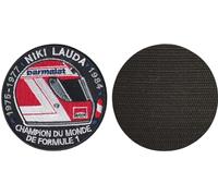 FROM HAWAII WITH LOVE - A790 - Diam: 9 cm - Ecusson Patch Brodé Avec Scratch Cousu Au Dos + Carré Scratch A Coudre, Face Opposé Offerte, Pilote Casque Combinaison Formule 1
