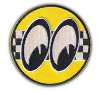 FROM HAWAII WITH LOVE - A828 - Ecusson Patch Brodé Thermocollant - Diametre 8 cm - Moon Hot Rod Rétro Vintage Van Cocs Muscle Car Custom