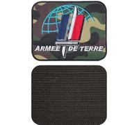 FROM HAWAII WITH LOVE - B207 - Dimension: 9 cm x 7 cm - Ecusson Patch Imprimé et Brodé Avec Scratch Cousu Au Dos + Carré Scratch A Coudre, Face Opposé 10 cm x 10 cm Offert/armée de terre france