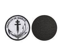 FROM HAWAII WITH LOVE - D207 - Diamètre: 8 cm - Ecusson Patch Brodé Avec Scratch Cousu Au Dos + Carré Scratch A Coudre, Face Opposé 10 cm x 10 cm Offert/Porte Avions Charles de gaulle