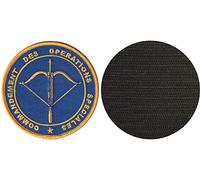 FROM HAWAII WITH LOVE - D503 - Diamètre: 8 cm - Ecusson Patch Brodé Avec Scratch Cousu Au Dos + Carré Scratch A Coudre, Face Opposé 10 cm x 10 cm Offert/cos commandement forces spéciales