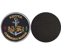 FROM HAWAII WITH LOVE - D505 - Diamètre 8 cm - Ecusson Patch Brodé Avec Scratch Cousu Au Dos + Carré Scratch A Coudre, Face Opposé 10 cm x 10 cm/Commando Marine Militaire Armée Sas Kieffer