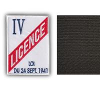 FROM HAWAII WITH LOVE - D620 - Dimension: 9 cm x 6,5 cm - Ecusson Patch Brodé Avec Scratch Cousu Au Dos + Carré Scratch A Coudre, Face Opposé 10 cm x 10 cm Offert/licence 4 IV