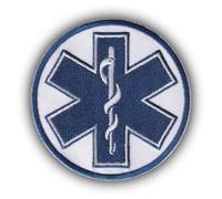FROM HAWAII WITH LOVE - D639 - Ecusson brodé thermocollant ou a coudre - Diamètre: 8 cm - croix de vie infirmier infirmiere ambulancier
