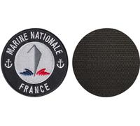 FROM HAWAII WITH LOVE - D641 - Diamètre: 8 cm - Ecusson Patch Brodé Avec Scratch Cousu Au Dos + Carré Scratch A Coudre, Face Opposé 10 cm x 10 cm Offert/marine nationale france