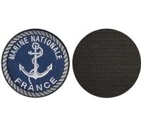FROM HAWAII WITH LOVE - D642 - Diamètre: 8 cm - Ecusson Patch Brodé Avec Scratch Cousu Au Dos + Carré Scratch A Coudre, Face Opposé 10 cm x 10 cm Offert/marine nationale france