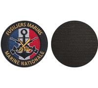 FROM HAWAII WITH LOVE - D645 - Diametre 8 cm - Ecusson Patch Brodé Avec Scratch Cousu Au Dos + Carré Scratch A Coudre, Face Opposé 10 cm x 10 cm Offert/Fusiliers Marins Marine Nationale