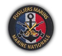 FROM HAWAII WITH LOVE - D645 - Ecusson Patch Brodé Thermocollant - Diamètre: 8 cm - fusiliers marine nationale armée militaire air mer terre commandos