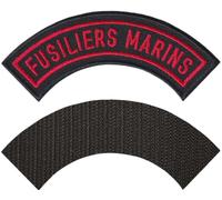 FROM HAWAII WITH LOVE - D650 - Dimension: 12 cm x 5 cm - Ecusson Patch Brodé Avec Scratch Cousu Au Dos + Carré Scratch A Coudre, Face Opposé 10 cm x 10 cm Offert/fusiliers marins militaire france