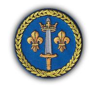 FROM HAWAII WITH LOVE - D652 - Ecusson Patch Brodé Thermocollant - Diamètre: 8 cm - France blason jeanne d'arc armée militaire commando