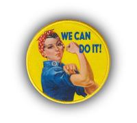 FROM HAWAII WITH LOVE - D655 - Ecusson imprimé thermocollant ou a coudre - Dimension: 8 cm - We can do it rosie the riveter rétro vintage
