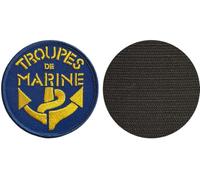 FROM HAWAII WITH LOVE - D656 - Diamètre: 8 cm - Ecusson Patch Brodé Avec Scratch Cousu Au Dos + Carré Scratch A Coudre, Face Opposé 10 cm x 10 cm Offert/troupe de marine france