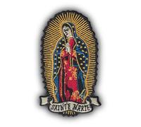 FROM HAWAII WITH LOVE - D658 - Ecusson Patch Brodé Thermocollant - Dim: 10 cm x 5,7 cm - Sainte Marie Vierge Réligion Chrétienne Christ Jésus Catholique Bonne Mère Notre Dame France