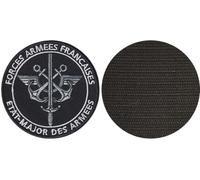 FROM HAWAII WITH LOVE - D667 - Diamètre: 8 cm - Ecusson Patch Brodé Avec Scratch Cousu Au Dos + Carré Scratch A Coudre, Face Opposé 10 cm x 10 cm Offert/état major des armées france