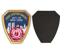 FROM HAWAII WITH LOVE - D669 - Dimension: 9 cm x 7,8 cm - Ecusson Patch Brodé Avec Scratch Cousu Au Dos + Carré Scratch A Coudre, Face Opposé 10 cm x 10 cm Offert/pompiers new york fire department
