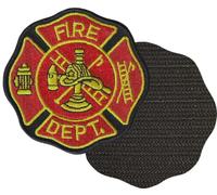 FROM HAWAII WITH LOVE - D681 - Dimension: 7,8 cm x 7,8 cm - Ecusson Patch Brodé Avec Scratch Cousu Au Dos + Carré Scratch A Coudre, Face Opposé 10 cm x 10 cm Offert/pompier new-york fire dept.