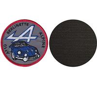 FROM HAWAII WITH LOVE - E008 - Diamètre 8 cm - Ecusson Patch Brodé Avec Scratch Cousu Au Dos + Carré Scratch A Coudre, Face Opposé 10 cm x 10 cm/Berlinette Rallye Compétition Automobile France