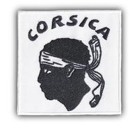 FROM HAWAII WITH LOVE - Ecusson Patch Brodé Thermocollant - F004 - Corse Corsica Tete Maure - 8 cm x 8 cm