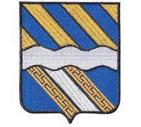 FROM HAWAII WITH LOVE - Ecusson Patch Brodé Thermocollant - F102 - Département Région Territoire France - 6,5 cm x 8 cm - 02 Aisne