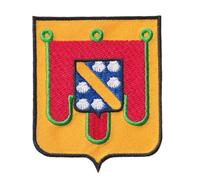FROM HAWAII WITH LOVE - Ecusson Patch Brodé Thermocollant - F115 - Département Région Territoire France - 6,5 cm x 8 cm - Cantal