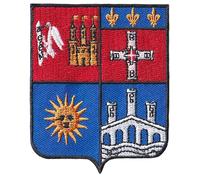 FROM HAWAII WITH LOVE - Ecusson Patch Brodé Thermocollant - F147 - Département Région Territoire France - 6,5 cm x 8 cm - 47 Lot Et Garonne
