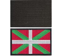 FROM HAWAII WITH LOVE - F003 - Dimension: 7,2 cm x 4,7 cm - Ecusson Patch Brodé Avec Scratch Cousu Au Dos + Carré Scratch A Coudre, Face Opposé 10 cm x 10 cm Offert/drapeau pays basque peuple