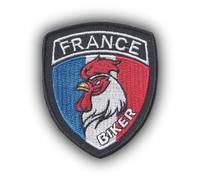 FROM HAWAII WITH LOVE - F314 - écusson brodé thermocollant et/ou a coudre - Dimension: 8 cm x 6,7 cm - blason france coq biker