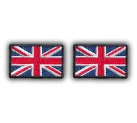 FROM HAWAII WITH LOVE - F324-2 X écussons brodé thermocollant et/ou a coudre - Dimension: 4 cm x 2,6 cm chacun - Drapeau uk royaume uni personnalisation vetements sac a dos casquette textile