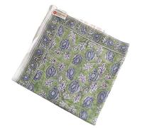 FROM INDIA BOUTIQUE Foulard Bandana carré en voile de coton BANGALORE, Fleurs bleues