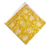 FROM INDIA BOUTIQUE Foulard Bandana carré en voile de coton COCHIN, Jaune