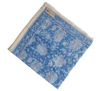 FROM INDIA BOUTIQUE Foulard Bandana carré en voile de coton GOA, Bleu