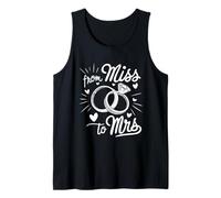 from Miss to Mrs Bague de fiançailles pour Enterrement de Vie de Jeune Fille Débardeur