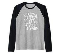 from Miss to Mrs Bague de fiançailles pour Enterrement de Vie de Jeune Fille Manche Raglan