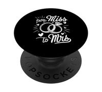from Miss to Mrs Bague de fiançailles pour Enterrement de Vie de Jeune Fille PopSockets PopGrip Adhésif