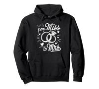 from Miss to Mrs Bague de fiançailles pour Enterrement de Vie de Jeune Fille Sweat à Capuche