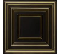 From Plain To Beautiful In Hours 22ab-24x24-10 Carreaux de plafond en PVC pour écolier 60 x 60 cm (couvre / 40 m²), laiton antique, 10