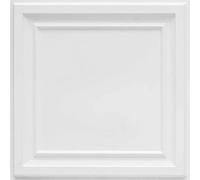 From Plain To Beautiful In Hours 233 Galleria Lot de 10 dalles de plafond en PVC Blanc mat 0,6 x 0,6 m