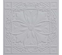 From Plain To Beautiful In Hours Helena 337wm-61 x 61-10 Lot de 10 dalles de plafond en PVC 0,6 x 0,6 m Blanc mat