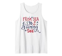 From Sea To Shining Sea 4th of Juillet USA Independence Day Débardeur