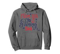 From Sea To Shining Sea 4th of Juillet USA Independence Day Sweat à Capuche