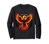 From The Ashes Phoenix Rising Fire Bird Citation de motivation Manche Longue