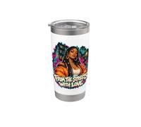 From the Streets with Love - Motif graffiti urbain Gobelet isotherme en acier inoxydable double paroi