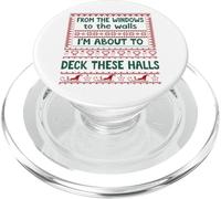 from The Windows to The Walls Christmas Women Deck The Halls PopSockets PopGrip pour MagSafe