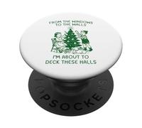 from The Windows to Walls Deck These Halls Christmas PopSockets PopGrip Adhésif