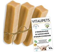 Fromage de Yak pour Chien | Taille XL 15 à 20 Kg | Lot de 3 | 100% Naturel & sans Lactose | Friandise Durable Himalayenne | Riche en Calcium | pour Chiens Destructeurs