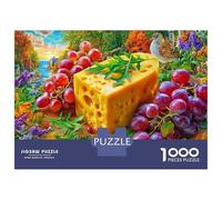 Fromage délicieux Puzzle 1000 Piece pour Adultes Et Adolescents Âgés De 14 Ans Et Plus, Jeu De Défi Intellectuel Puzzles 52x38cm/1000pcs