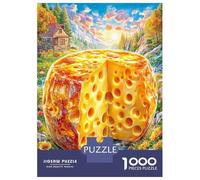 Fromage délicieux Puzzle 1000 Pièces pour Adults Et Enfants, Jeu De Défi Intellectuel Puzzles38x26cm/1000pcs