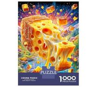 Fromage délicieux Puzzle 1000 Pièces pour Adults Et Enfants, Jeu De Défi Intellectuel Puzzles52x38cm/1000pcs