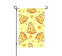 Fromage,Drapeau de jardin décoratif double face pour intérieur et extérieur, 30 x 45 cm